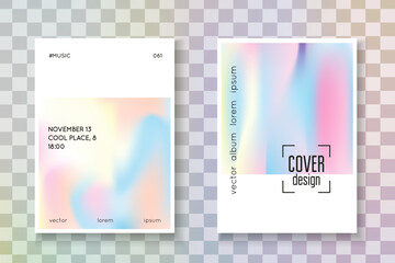 Wall Mural - holograph poster. pastel effect. pink neon cover. plastic design. rainbow foil. hologram pattern. is
