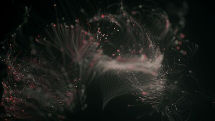 4k Abstract Particle Wave Lines Dots Background - Colors, Road, - Beautiful Glitter Loop stock video 4K stock video