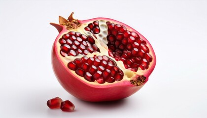 Wall Mural - Juicy pomegranate seeds burst forth from a vibrant, red rind.