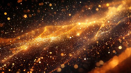 Leinwandbilder - Explore a captivating futuristic digital background featuring shimmering particles and data codes, perfect for technology, innovation, and digital art projects.