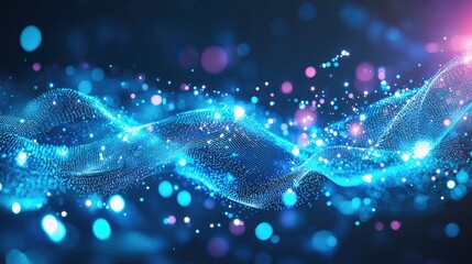 Leinwandbilder - This abstract technology background features intricate circuit patterns and vibrant blue light effects, ideal for concepts related to digital innovation and data visualiz