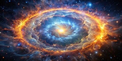 Wall Mural - Cosmic Nebula A Fiery, Swirling Vortex of Celestial Energy