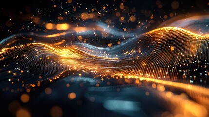 Poster - This image showcases a modern digital graph overlay with glowing elements, representing financial trends and data analysis in a sleek and captivating design.