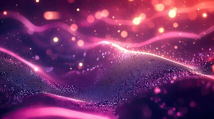 Leinwandbilder - Stunning abstract digital network background featuring glowing dots and lines, creating a mesh design that symbolizes data connections and advanced technology concepts.