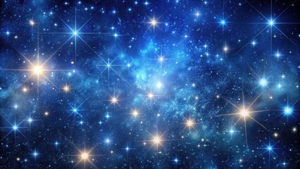 Wall Mural - Celestial Night Sky A Myriad of Sparkling Stars and Glowing Nebulae