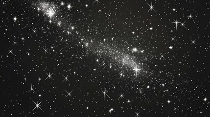 Wall Mural - Stars and nebula in the dark sky universe space background photo