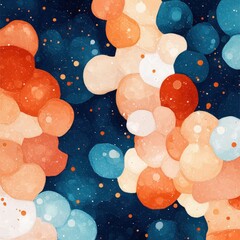 Wall Mural - vibrant abstract art with colorful shapes and bubbles for modern decor, marketing, and creative proj