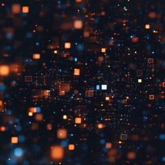 Wall Mural - vibrant digital universe: an abstract representation of light, color, and shape in a mesmerizing mod