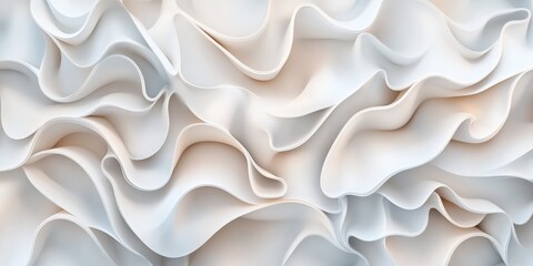 Wall Mural - abstract textures: soft white waves and fluid patterns that create a serene and modern aesthetic for