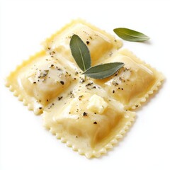 Wall Mural - Pillowy ravioli filled with ricotta Parmesan 