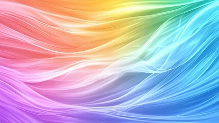 Wall Mural - colorful abstract waves blend seamlessly, creating a vibrant spectrum of hues that evoke energy and 
