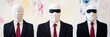 © Steph - people in business suits and masks for anonymous CEO and executive concept