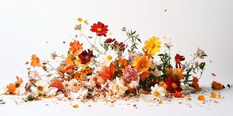 Poster - Colorful Flowers Pile