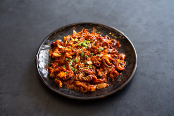 Wall Mural - Stir fried spicy vegetable octopus