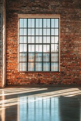 Poster - Brick walled room with window