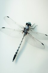 Canvas Print - Dragonfly on white surface