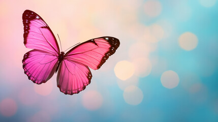 Poster - Bipolar Disorder, A vibrant, high-fidelity image of a glowing pastel butterfly with one wing, showcasing unique artistry and detail.