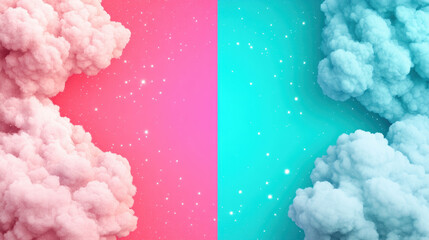 Poster - Bipolar Disorder, A serene pastel sky featuring glowing stars, ideal for backgrounds and dreamy visuals, showcasing high fidelity and surreal aesthetics.