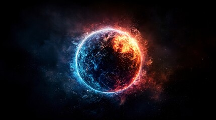 Poster - Conscious living planets in cosmic harmony space digital art dark environment galactic viewpoint futuristic concept
