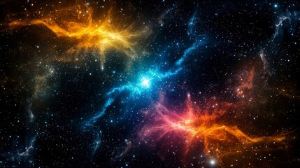 Fototapete - Star paths in the sky cosmic events and celestial spectacles in the universe nightscape astronomical wonder