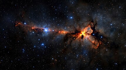 Fototapete - Star paths illuminate the cosmos night sky astronomical photography deep space wide-angle celestial wonders