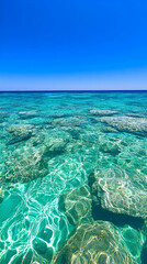 Wall Mural - Clear Teal Water Background Image