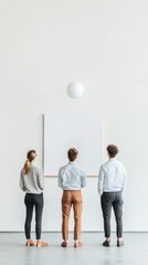 Poster - Contemporary Minimalist Art Display Curated Gallery Experience with Neutral Tones and Textures - Transforming Modern Office Spaces and Creative Environments