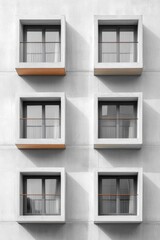 Poster - K-Architecture Modern Minimalist High-Rise Design with Sharp Angles and Contrasting Concrete and Glass for Urban Development and Real Estate Innovation