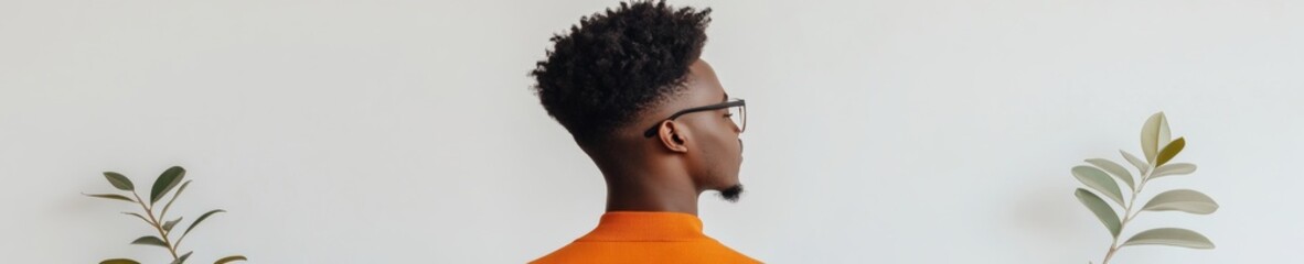 Leinwandbilder - Smart Casual African Entrepreneur in Modern Biophilic Workspace Leveraging Productivity Apps on Sleek Desk for Efficient Remote Work Strategies in the Tech Industry