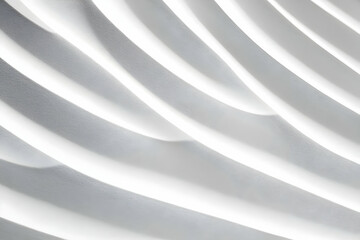 Wall Mural - White Abstract 3D Wave Background