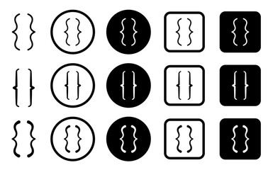 Wall Mural - bracket icon collection. quote box frame. black bracket set. set of text brackets design. icons vint