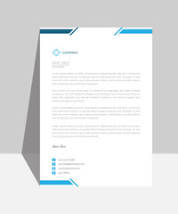 Wall Mural - Letterhead design template for business. Print for ready  free download.