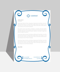 Wall Mural - Letterhead design template for business. Print for ready  free download.