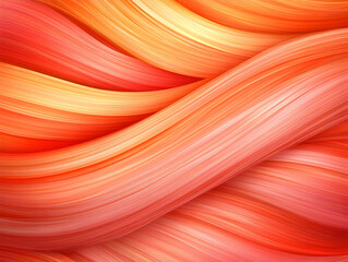 Wall Mural - Abstract 3D Orange Wave Background