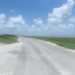 Wall Mural - Coastal Road, Beach Landscape Photo