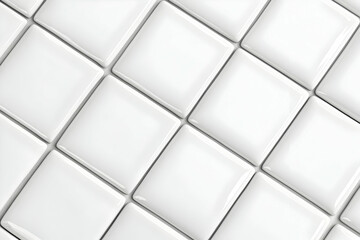 Wall Mural - White Square Tiles Abstract Background