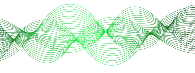 Wall Mural - abstract turquoise wave line vector background, fluid flowing curves, dynamic motion design for tech