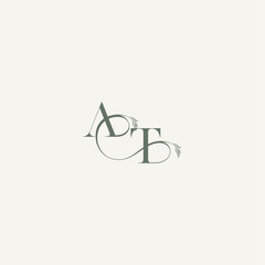 Wall Mural - wedding concept monogram elegant and elegant logo TA organic hairline logotype letter