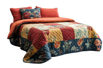 Cozy patchwork quilt set with floral patterns designed for stylish bedroom decor and comfort