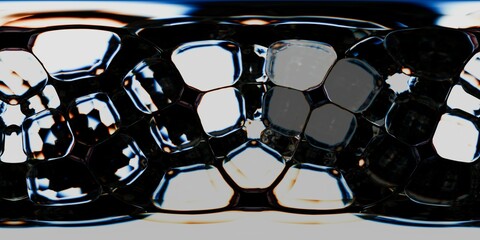 Wall Mural - hdri map, desperation glass blocks, abstract iridescent background design, 3d render panoramic 360 v