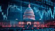 © TensorSpark - Capitol building with stock market graph symbolizes economic trends and government influence.