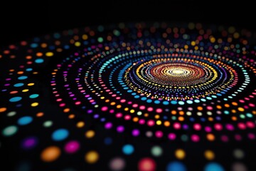 Wall Mural - abstract colorful background with circles, lines and bokeh effect.