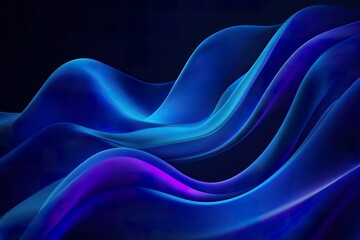 Wall Mural - Abstract blue waves. Abstract blue wavy background.