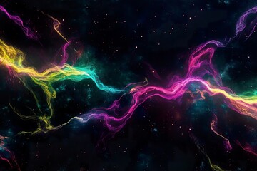 Wall Mural - Background with space. Abstract fractal illustration for creative design looks like galaxies in space.