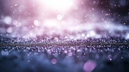 Wall Mural - Sparkling Purple and Silver Glitter Background