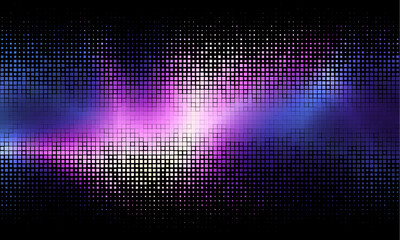 Poster - This Abstract Digital Background features vibrant purple and blue gradients blending with intricate geometric patterns, making it perfect for various