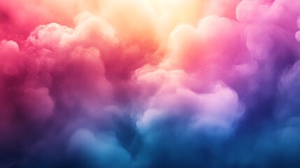 Wall Mural - Dreamlike Cloudscape: A Serene, Colorful Abstract Painting