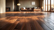 © digitalpochi - Luxury wooden flooring in modern living room interior with natural lighting and minimal furniture
