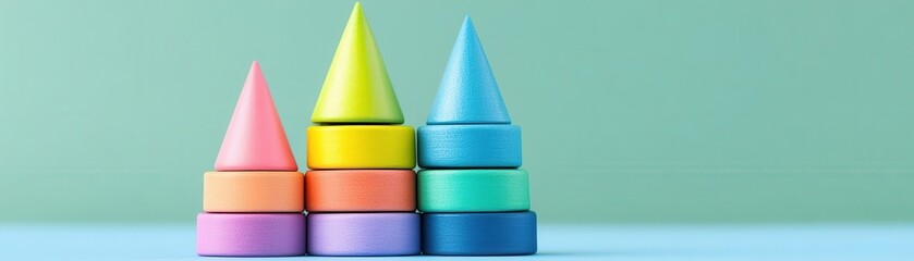 enterprise project management tools flat design front view teamwork theme animation colored pastel