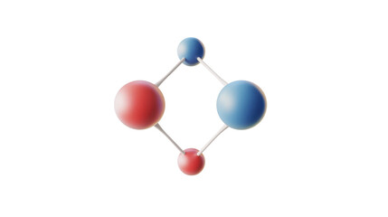 3d model of a molecule and atom with chemical structure and elements like carbon and hydrogen, showc